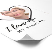 私は私の婚約者が大好きパーソナライズされた-友最高の達かわいい ポスター (角)