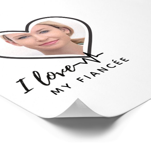 私は私の婚約者が大好きパーソナライズされた-友最高の達かわいい ポスター (角)