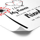 私は私の婚約者が大好きパーソナライズされた-友最高の達かわいい ポスター (角)