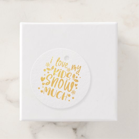 私は私の子供たちの雪の多くのクリスマスの写真が大好き フェイバータグ (箱)