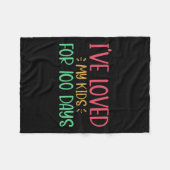 私は私の子供を愛した100日先生100日O フリースブランケット (正面(横))