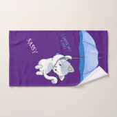 「私は私の子猫が大好き」子供たちはペットの名前を付けたハンドタオル。 ハンドタオル (ハンドタオル)