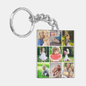 私は私の孫が大好き9 Photo Instagram Collage キーホルダー (正面左)