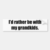 私は私の孫とむしろあります バンパーステッカー (正面)