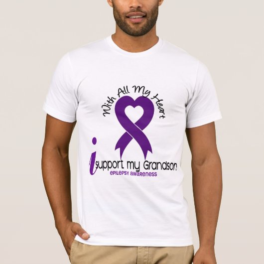 私は私の孫の癲癇を支えます Tシャツ (正面)