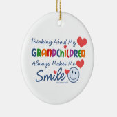 私は私の孫を愛します セラミックオーナメント (右)