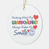 私は私の孫を愛します セラミックオーナメント (左)