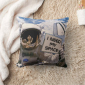 私は私の宇宙おもしろいNASA宇宙飛行士の保持サインが必要 クッション (ブランケット)