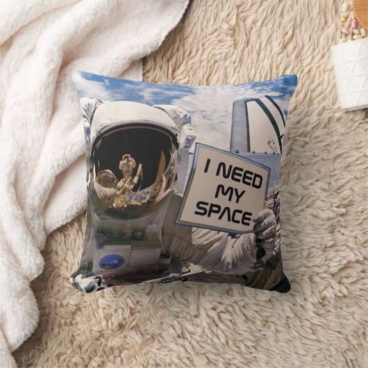 私は私の宇宙おもしろいNASA宇宙飛行士の保持サインが必要 クッション (ブランケット)