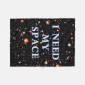 私は私の宇宙を必要とします フリースブランケット (正面(横))