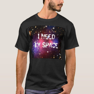 私は私の宇宙メンズブラックTシャツが必要 Tシャツ