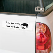 私は私の家からのロシアを見ることができます! バンパーステッカー (トラック上)