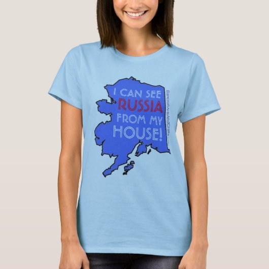 私は私の家からのロシアを見ることができます! Tシャツ (正面)