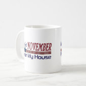 私は私の家からの11月を見ることができます コーヒーマグカップ (正面左)