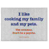 私は私の家族および私のペットを調理することを好みます カッティングボード (正面)