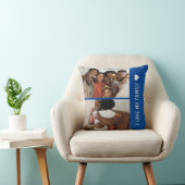 私は私の家族が大好きカスタム4 Photo Collage Blue クッション (椅子)