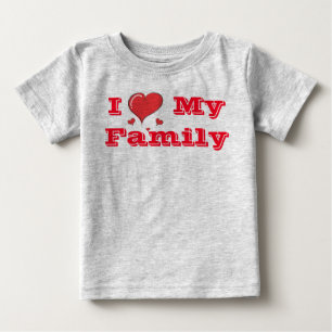 私は私の家族のカスタムなベビーのワイシャツを愛します ベビーTシャツ