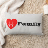 私は私の家族のハートカスタムの枕を愛する ランバークッション (ブランケット)