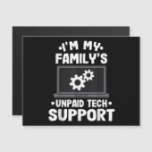 私は私の家族の未払いの技術サポートコンピューおもしろいター (正面/裏面)