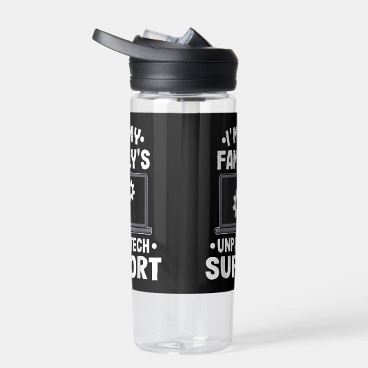 私は私の家族の未払いの技術サポートコンピューおもしろいター ウォーターボトル (右面)