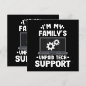 私は私の家族の未払いの技術サポートコンピューおもしろいター セーブザデート (正面/裏面)