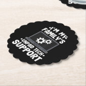 私は私の家族の未払いの技術サポートコンピューおもしろいター ペーパーコースター (アングル)