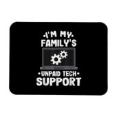 私は私の家族の未払いの技術サポートコンピューおもしろいター マグネット (横)