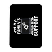 私は私の家族の未払いの技術サポートコンピューおもしろいター マグネット (縦)