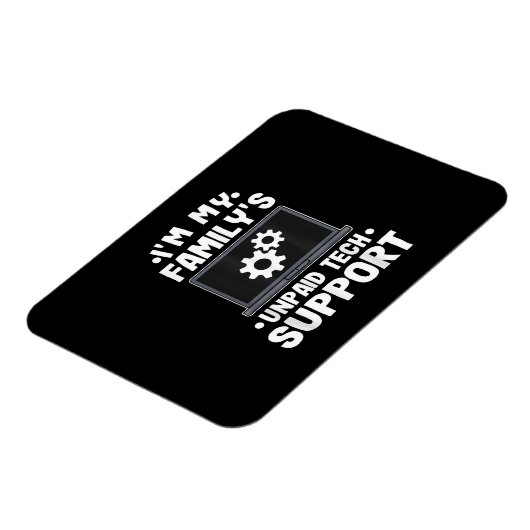 私は私の家族の未払いの技術サポートコンピューおもしろいター マグネット (左側)