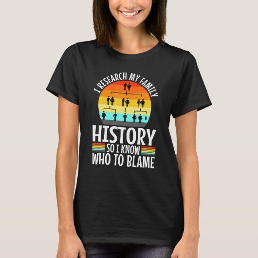 私は私の家族の歴史を研究する1 Tシャツ (正面)