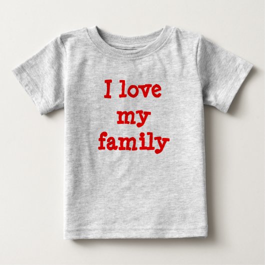 私は私の家族を愛します ベビーTシャツ (正面)