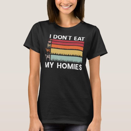 私は私の家食べのベギー食品ビーガンしない Tシャツ (正面)