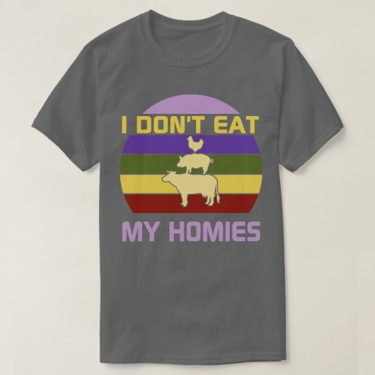 私は私の家食べを持たない Tシャツ (デザイン正面)