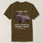 私は私の家Hippoスキニーピッグオーナー大好き Tシャツ (デザイン正面)
