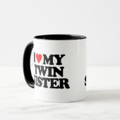 私は私の対の姉妹を愛します マグカップ (正面左)
