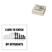 私は私の対戦相手をチェックするのが大好き反射チェスセット ラバースタンプ (押印)