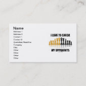 私は私の対戦相手をチェックするのが大好き反射チェスセット 名刺 (正面)