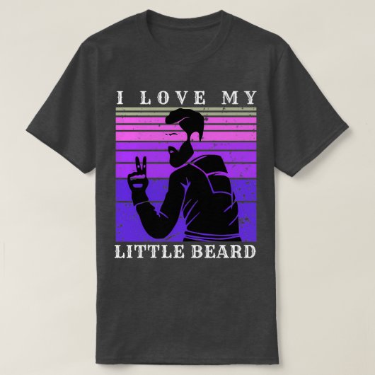 私は私の小さなひげが大好き42 Tシャツ (デザイン正面)