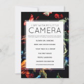 私は私の小さなカメラで結婚式のゲームをスパイする 招待状 (正面)