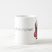 "私は私の小さなパグナットが大好き"ドーナツとパグ コーヒーマグカップ (中央)