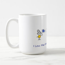 私は私の小さなフィン双子コーヒーマグが大好き – 女の子 コーヒーマグカップ