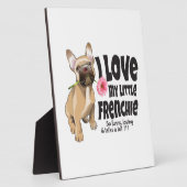 私は私の小さなフランス語を愛していフランスのる – bulldog フォトプラーク (側面)