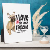 私は私の小さなフランス語を愛していフランスのる – bulldog フォトプラーク (側面)
