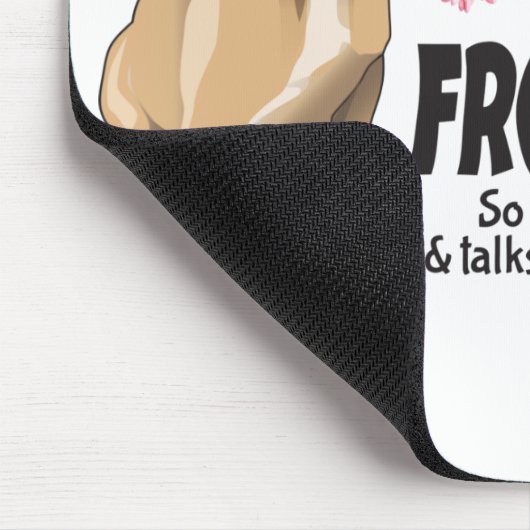 私は私の小さなフランス語を愛していフランスのる – bulldog マウスパッド (コーナー)