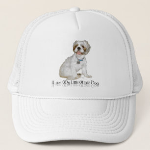 私は私の小さな白い犬が大好き – シーズー(犬)Tzu キャップ
