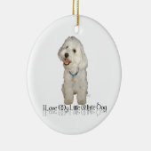 私は私の小さな白い犬が大好き – Havanese セラミックオーナメント (右)