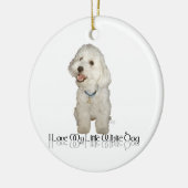 私は私の小さな白い犬が大好き – Havanese セラミックオーナメント (左)