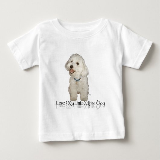 私は私の小さな白い犬が大好き – Havanese ベビーTシャツ (正面)