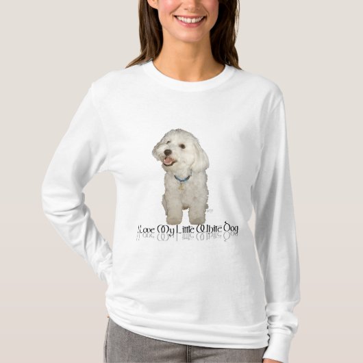 私は私の小さな白い犬が大好き – Havanese Tシャツ (正面)