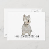 私は私の小さな白い犬が大好き – Westie ポストカード (正面/裏面)